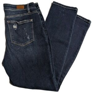 Judy‎ Blue Boyfriend Fit Distressed Jeans Women's 11/30 Dark Wash